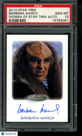 2010 Star Trek Autograph Barbara March as Lursa Limited Edition Auto PSA 10